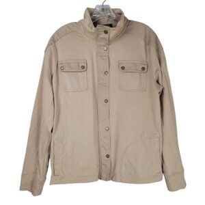 Lauren Ralph Lauren Cotton Utility Jacket Womens XL Tan Safari Military Style